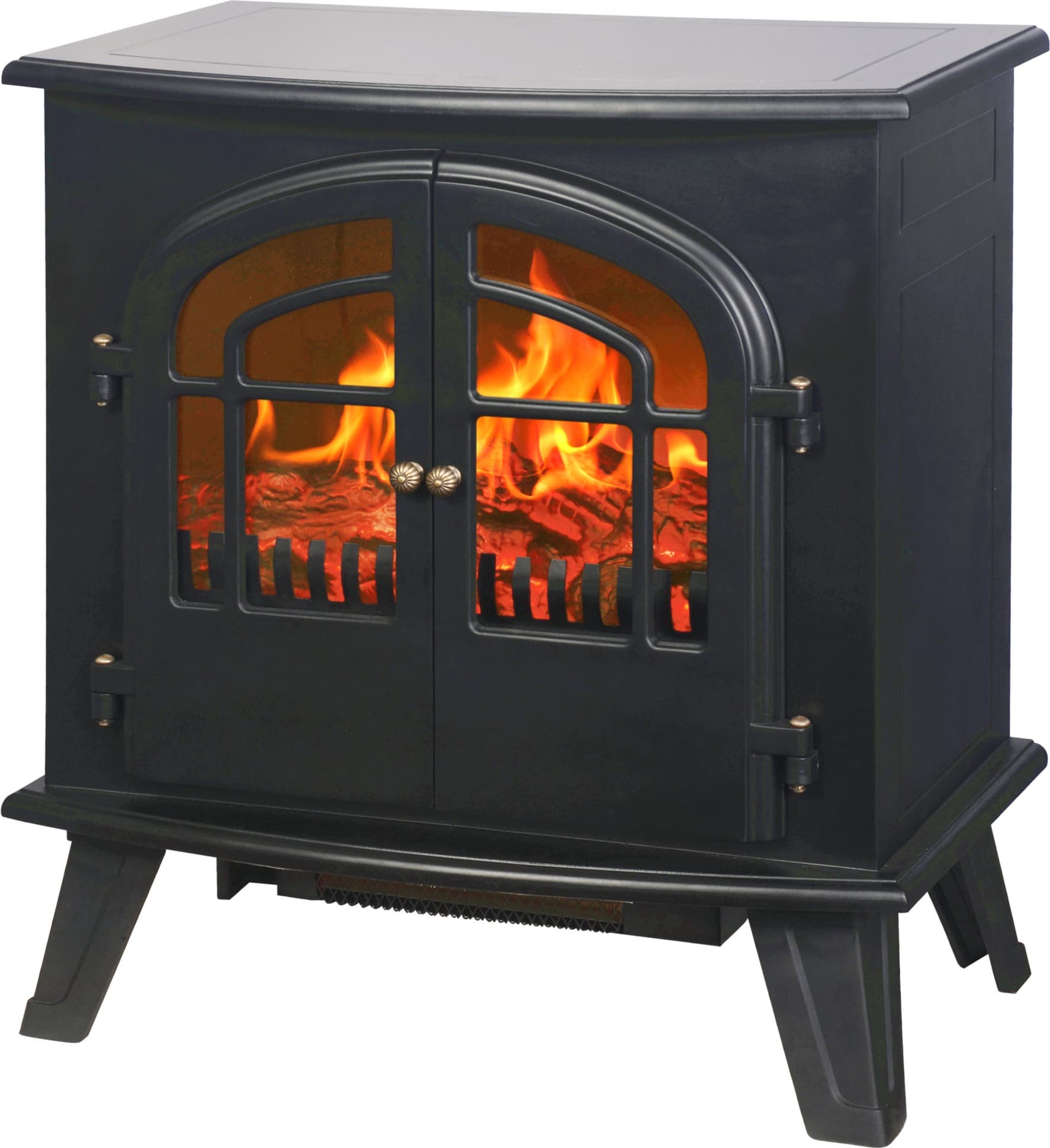 Openable classica fireplace heater